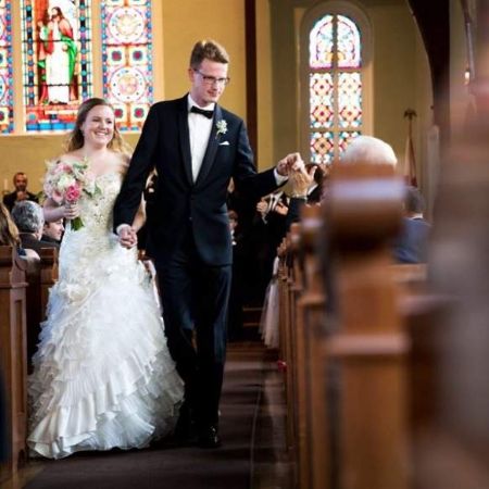 Andrew and Brianna in their wedding vows